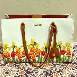 Calvin Klein Floral Handbag/Satchel